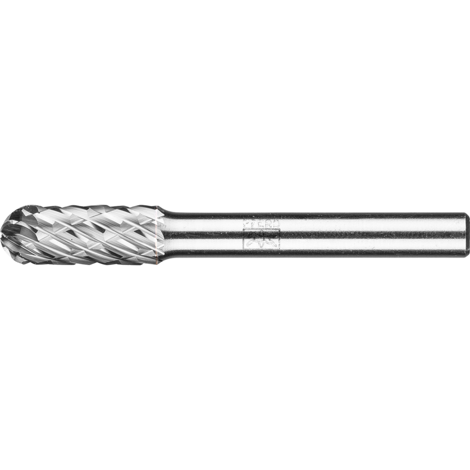 PFERD Tungsten Carbide Burr ALLROUND Cut – Cylindrical Shape with radius end 08mm x 20mm x 6mm shank