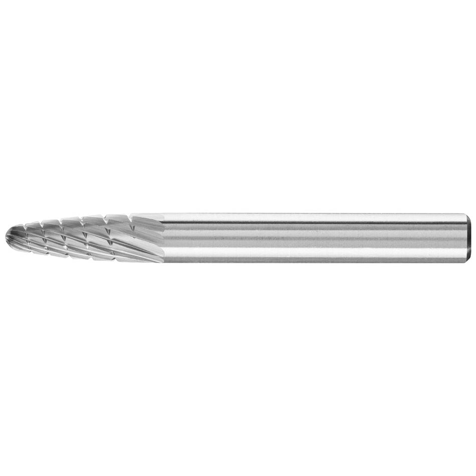PFERD Tungsten Carbide Burr – Tree shape with radius end 06mm x 18mm x 6mm Shank Universal cut