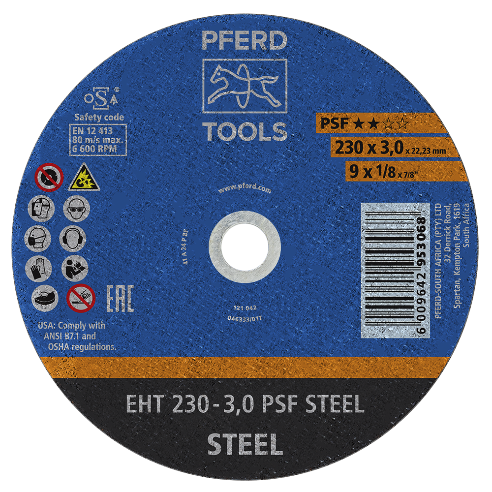 62012634 PFERD 5/125MMX7.2MM GRINDING WHEEL STEEL E125-7 PSF - GP 62012634 PFERD 5/125MMX7.2MM GRINDING WHEEL STEEL E125-7 PSF - GP