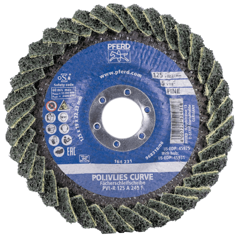 PFERD POLIVLIES  CURVE FLAP DISC PVL-R 125MM DISC - 1 Pc