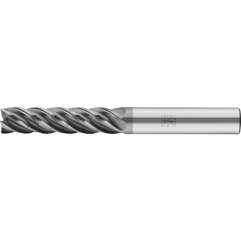 PFERD Solid Carbide End mill - Universal Cylindrical with Chip Divider, Radius corner design and 5 blades