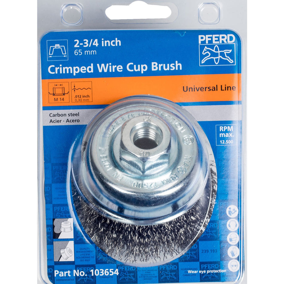 PFERD Crimped Wire Cup Brush 65mm M14