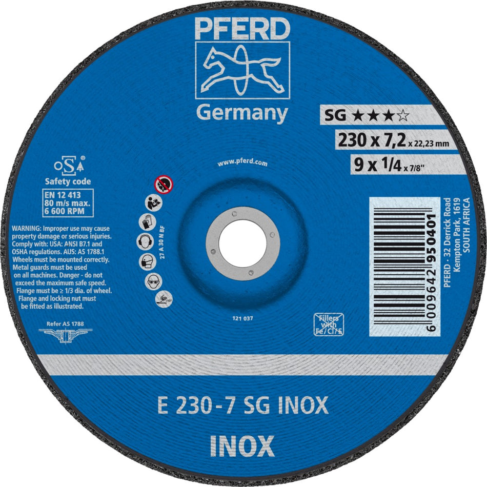 PFERD Grinding Disc 230 x 7.0 SG INOX