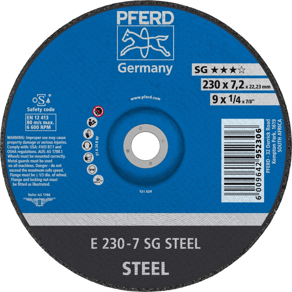 PFERD Grinding Disc 230 x 7.0 SG STEEL