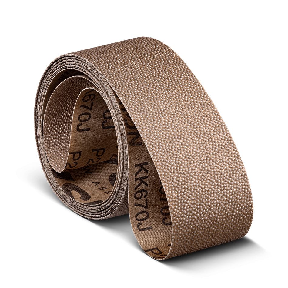 KK670J (Highly Flexible Backing) Aluminium Oxide Abrasive Belts - size 50 x 2000mm
