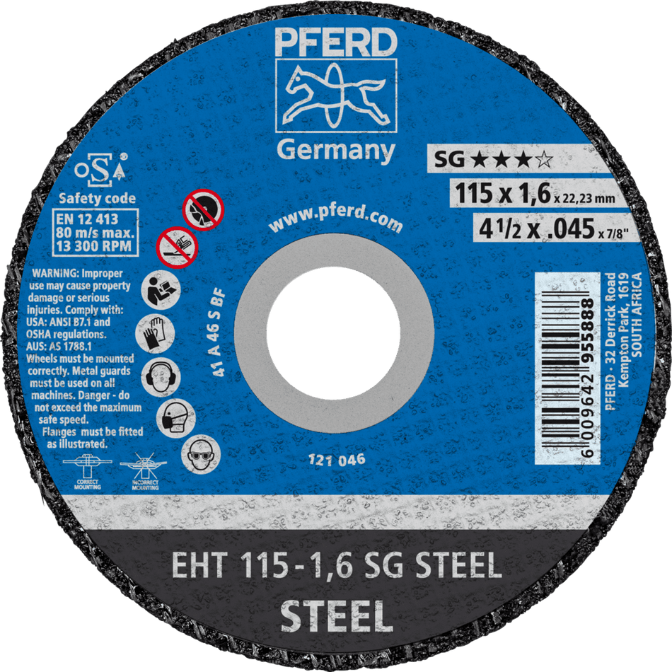 PFERD Cut-off wheel 115-1.6 SG STEEL