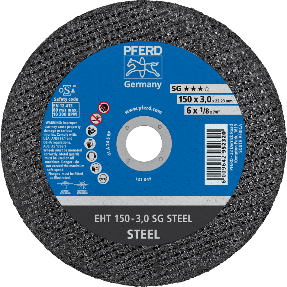 PFERD Cut-Off Wheel 150 x 3.0 SG STEEL