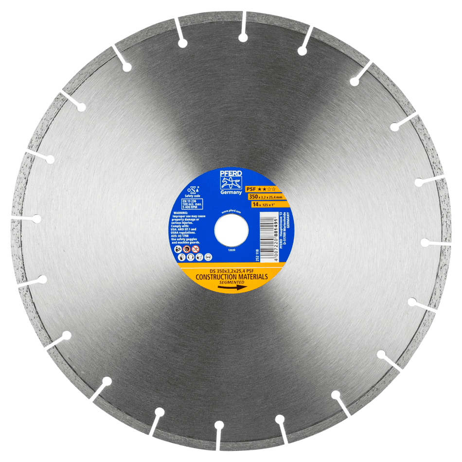 PFERD 350mm Segmented Diamond cut-off wheel