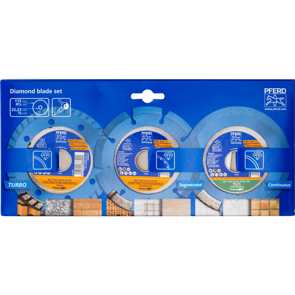 PFERD 115mm Diamond Cutting Blade Set