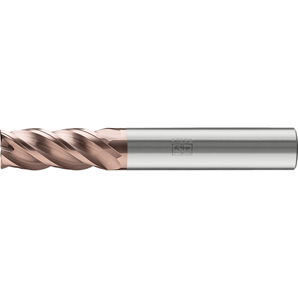 PFERD Solid Carbide End mill - Stainless Steel Cylindrical shape with Chamfer corner design and 4 blades - Cylindrical Shank