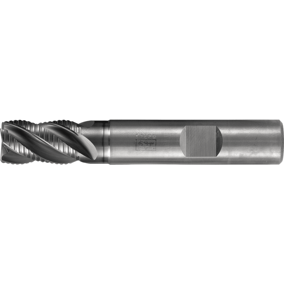PFERD Solid Carbide End mill - Universal Cylindrical for roughing, Chamfer corner design and 4 blades