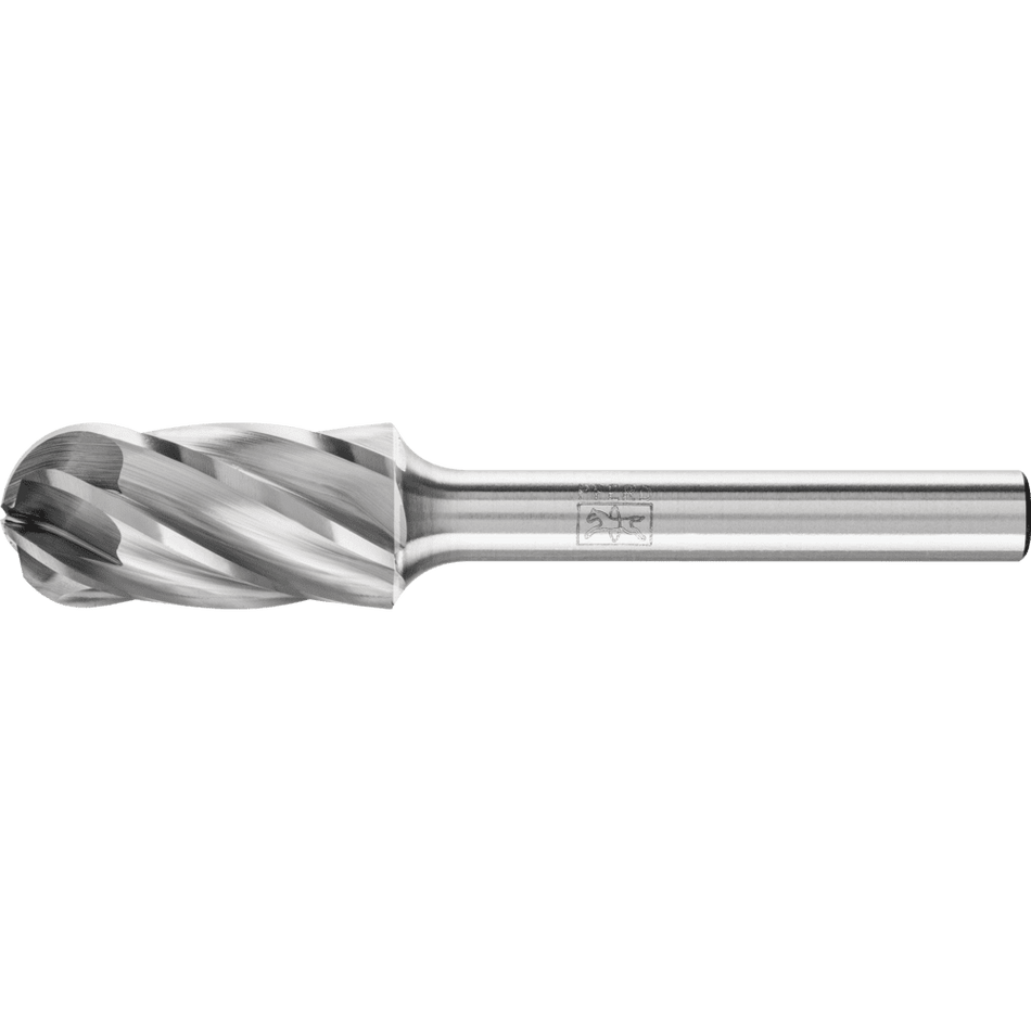 PFERD Tungsten Carbide Burr ALU Cut – Cylindrical shape with radius end 12mm x 25mm x 6mm shank