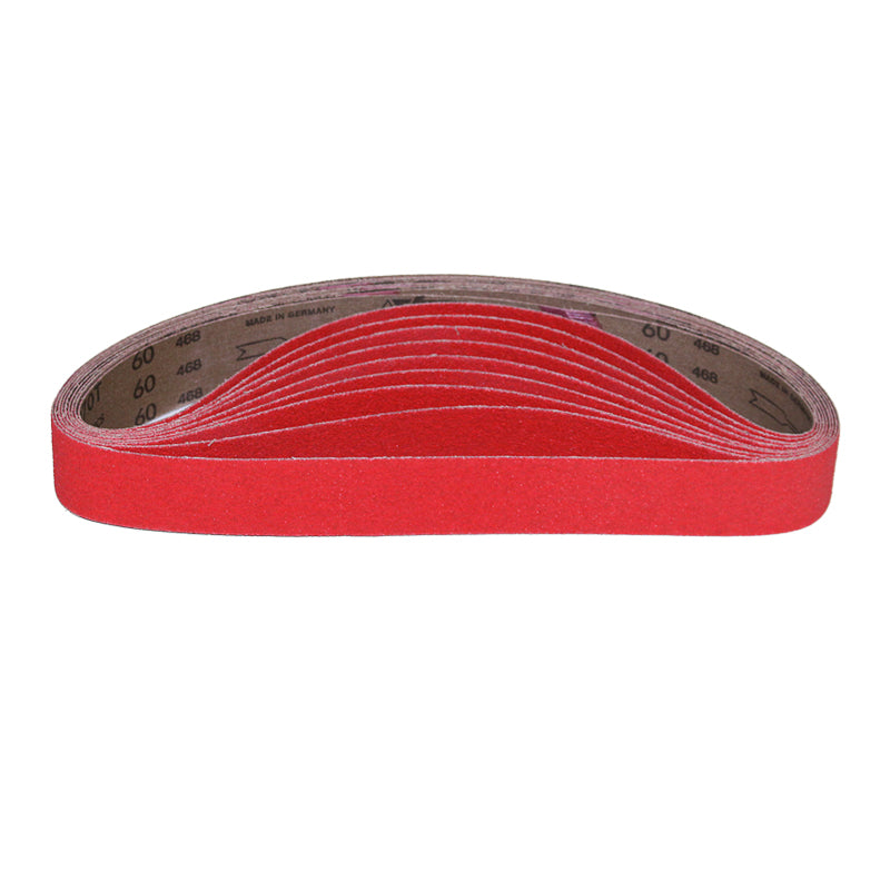 XK870F (Highly flexible Backing) Ceramic Abrasive Belts - size 13mm x 305mm - 23 Belts per pack